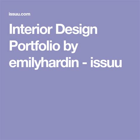 Interior Design Portfolio By Emilyhardin Issuu Interior Design