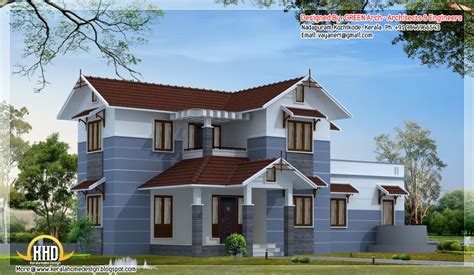 4 Bhk Sloping Roof Home Design 1850 Sqft Home Appliance