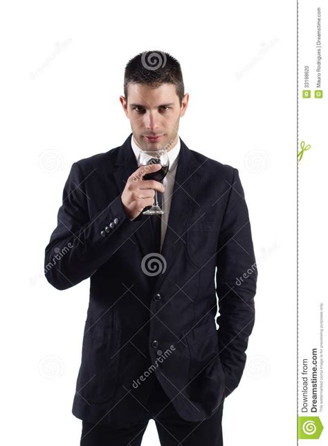 Still, in an effort to look both sophisticated. Man Holding A Red Glass Of Fine Wine Stock Photo - Image: 33198620