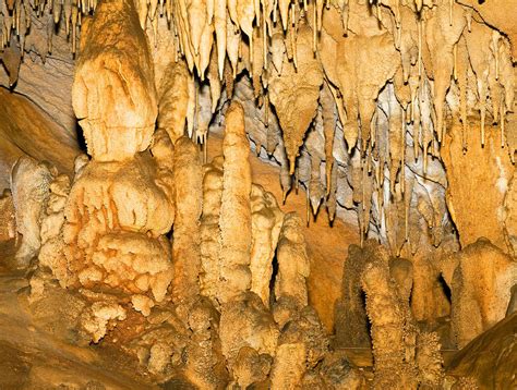 Stalactite And Stalagmite Formations Photograph By Millard H Sharp