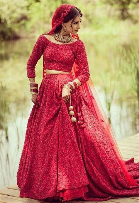Pin By Sushmita Basu ~♥~ On Weddings Brides Outfits Beautiful Moments Bridal Lehenga Red