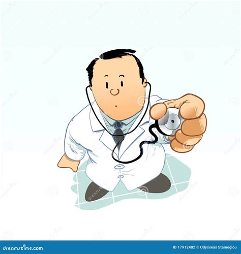 Medical Toons Doctor With Stethoscope Royalty Free Cartoon