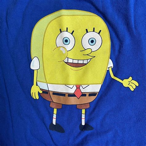 Xl Nickelodeon T Shirt Spongebob Squarepants Blue Shi Gem