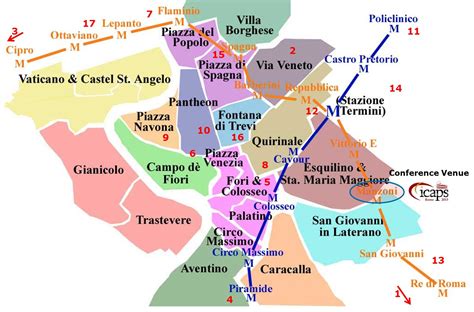 Mappa Quartieri Roma