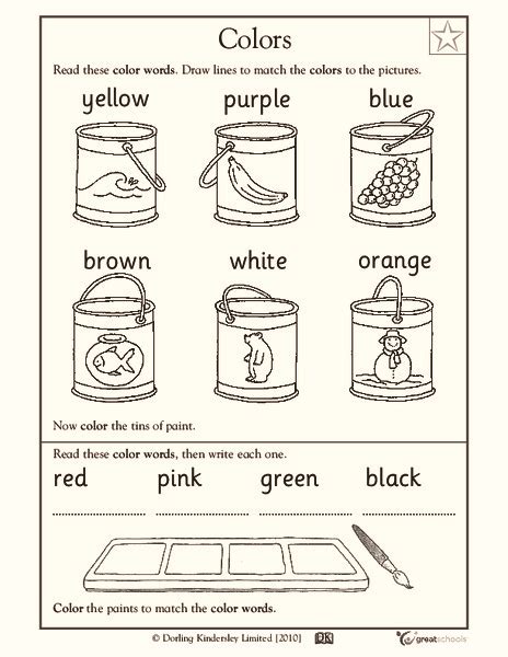 Colors Worksheet For Grade 1