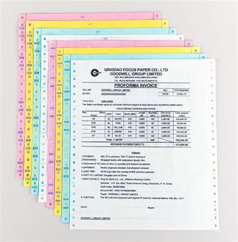 4 Ply Carbonless Computer Continuous Printing Forms China Carbonless