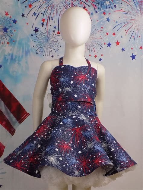 Patriotic Pageant Wear 4th July Outfit Girls 4th July Dress Etsy