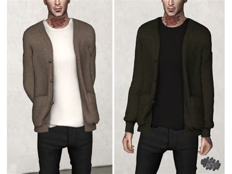Knitted Cardigan By Darte77 Sims 4 Sims 4 Male Clothes Sims