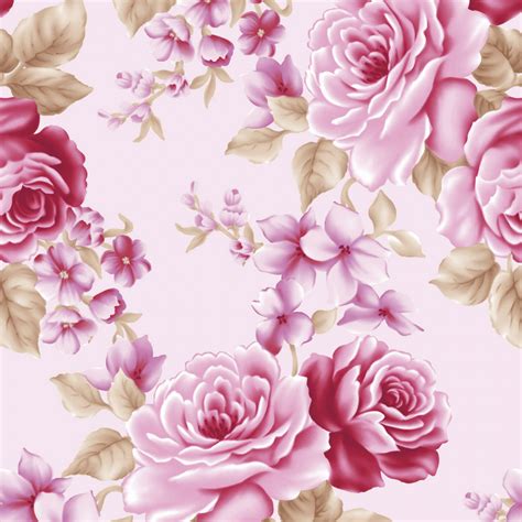 Papel De Parede Adesivo Floral Floral Rosa Flores Pink Vintage Pap Is De Parede Rosa
