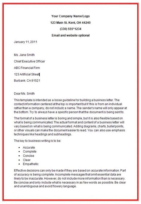 Indented Business Letter Format Darrin Kenneys Templates