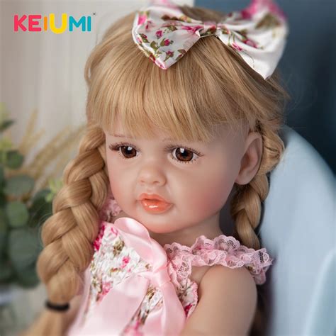 Keiumi 22 Inch Can Bath Golden Hair Betty Dolls Reborn Baby Soft