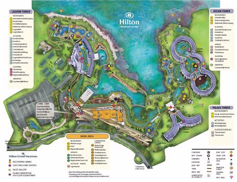 Map Layout Hilton Grand Vacations Club At Waikoloa