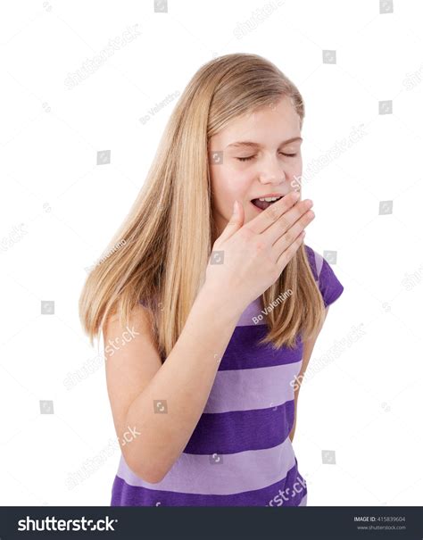 Young Tired Girl Yawning Stock Photo 415839604 Shutterstock