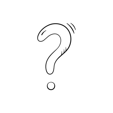 Question Mark Hand Drawn In Doodle Style Vector Illustration Icon
