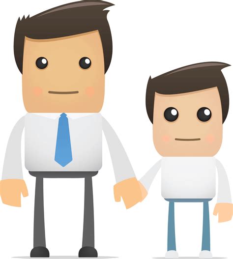 Download Cartoon Dad And Son Png Image With No Background