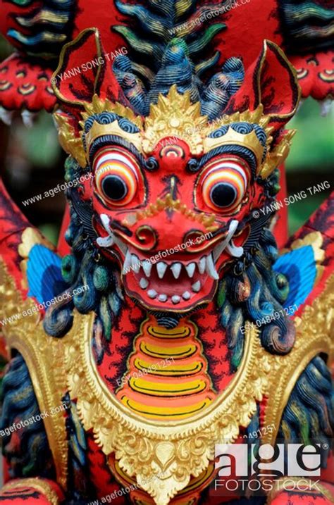 Traditional Balinese Statue Of Barong In Bali Indonesia Stock Photo