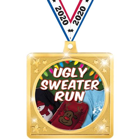 Ugly Sweater Trophies Ugly Sweater Medals Ugly Sweater Plaques And