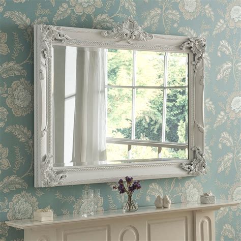 If you lean toward a clean, minimalist look, then your white walls are the perfect base for scandinavian style. White Antique French Style Ornate Wall Mirror | Wall Mirrors