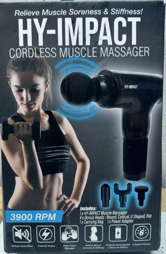 Hy Impact Deep Tissue Muscle Massage Gun Cordless Muscle Massager 674986031107 Ebay