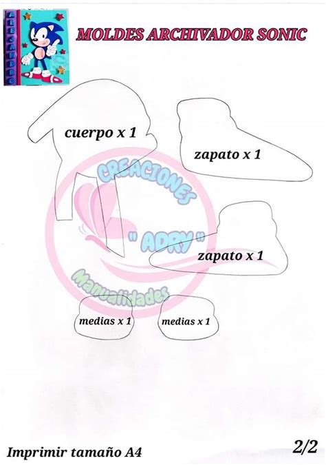 Molde De Sonic Para Imprimir Em Eva Ver E Fazer