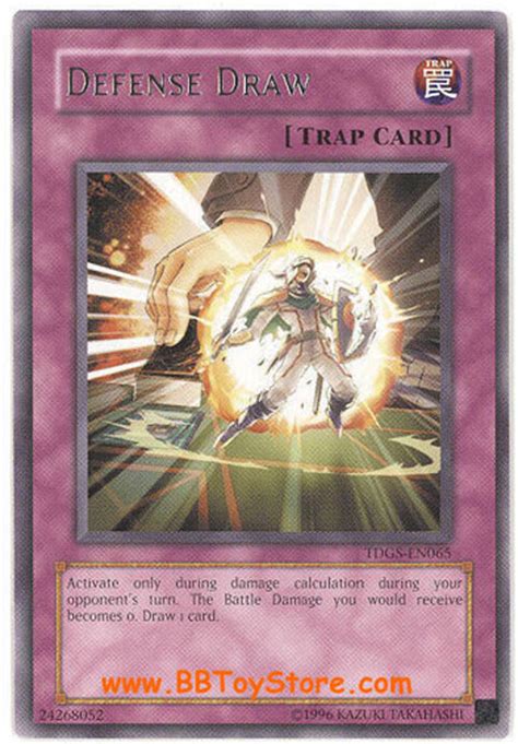 We want to buy your yugioh today. Yu-Gi-Oh Card - TDGS-EN065 - DEFENSE DRAW (rare) (Mint ...