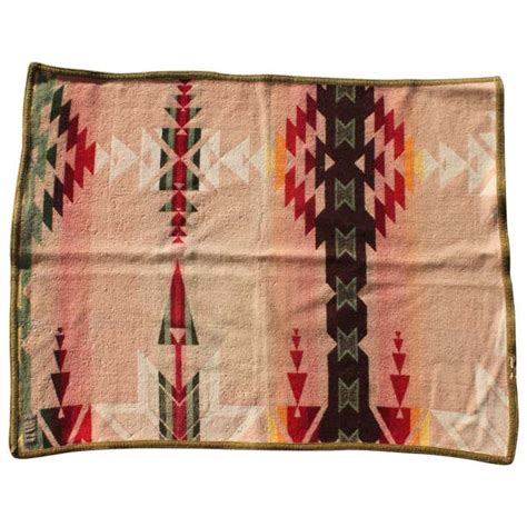 Large Vintage Pendleton Wool Blanket Navajo Style At 1stdibs