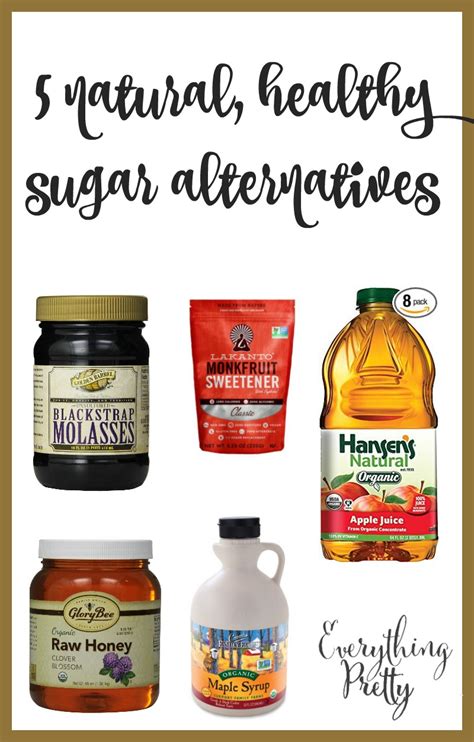 Besides eating fruit or fruit purée, such as apples, apple butter, or applesauce — which are the best natural choices — there are other natural sugar alternatives to refined table sugar that most people can consume in. Best Natural Substitutes For Sugar * Diabetes Treatment Dmska