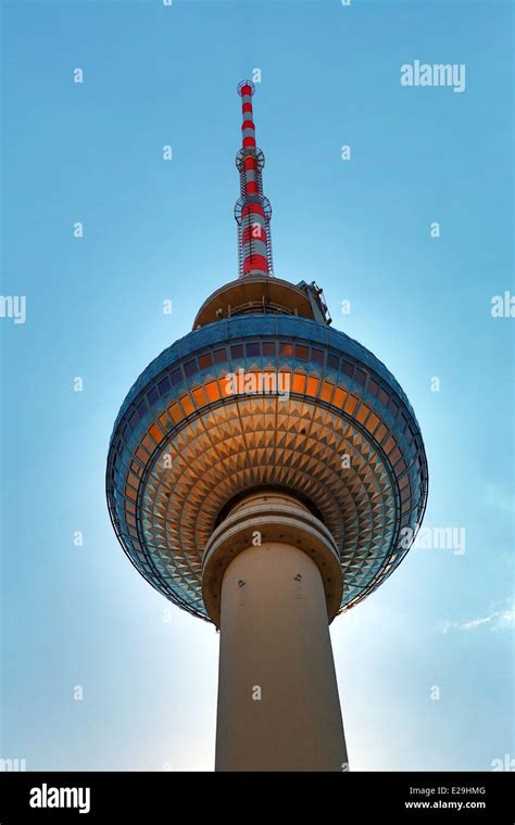 Berlin Tv Tower Fernsehturm Television Tower In Berlin Germany Stock