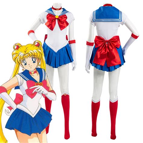 Sailor Moon Tsukino Usagi Uniform Dress Outfits Cosplay Costume Cossky Traje Sailor Moon