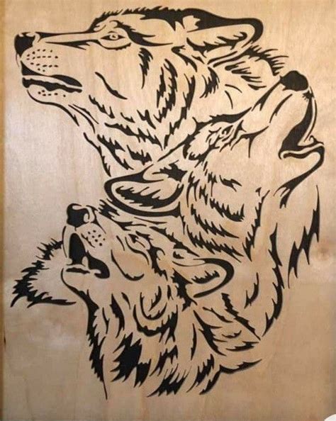 Pyrography Patterns Wood Carving Patterns Wood Patterns Wolf Stencil