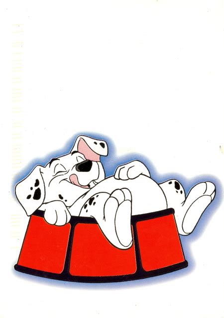 favorite disney postcards  dalmatians puppy  dog bowl