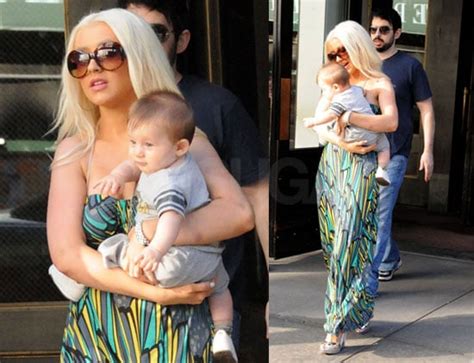Photos Of Christina Aguilera With Her Son Max Bratman In Nyc Popsugar Celebrity