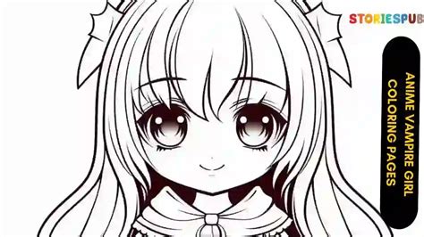 Collection Of Anime Vampire Girl Coloring Pages Storiespub