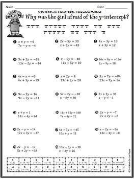 This systems of equations worksheet will produce problems for solving two variable systems of equations algebraically. Solving Systems of Equations using the Elimination Method ...