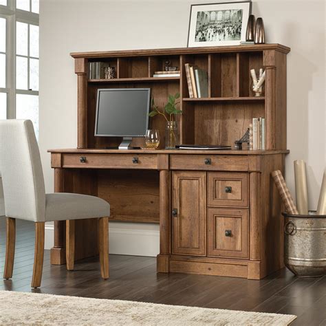 Choose a model with a hardwood finish. Sauder Palladia Computer Desk With Hutch, Oak 691043693801 ...