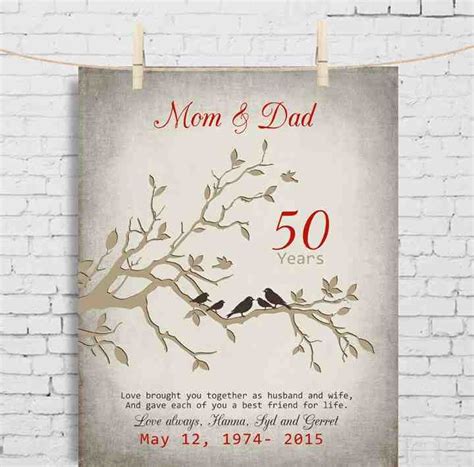 Useful anniversary gifts for parents from kids. 50Th Wedding Anniversary Gifts For Parents | 50 wedding ...