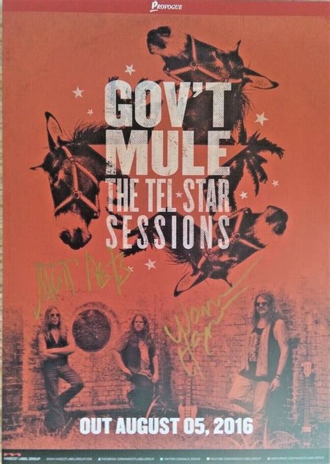 Govt Mule The Tel Star Sessions Incl Signed Poster Neu And Ovp 2