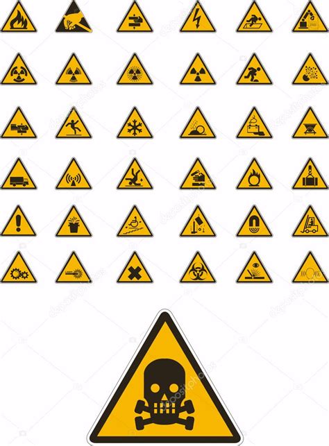 Warning And Safety Signs — Stock Vector © Olinchuk 2082064