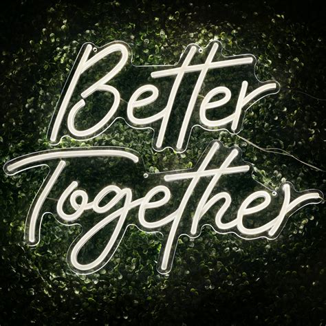 Better Together Neon Sign Lighted Backdrop Decor Cv Linens
