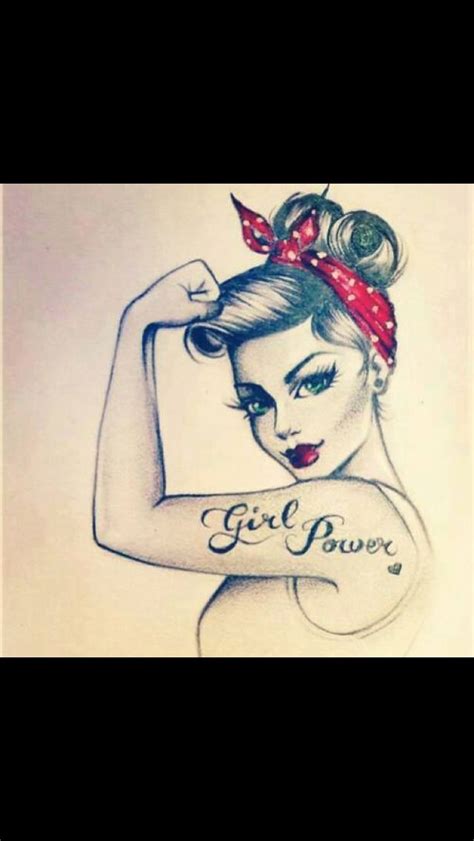 Girl Power Pin Up Girl Tattoos Pinterest