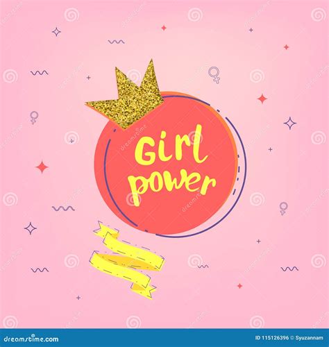 Girl Power Vector Illustration Stock Vector Illustration Of