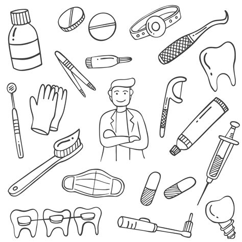 Dentist Doodle Vector Art Icons And Graphics For Free Download