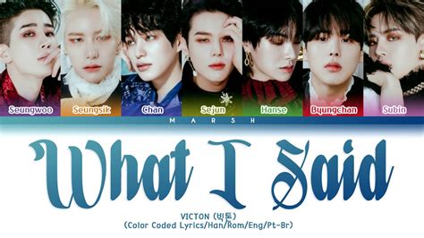 Engpt Br Victon 빅톤 What I Said Color Coded Lyricshanrom