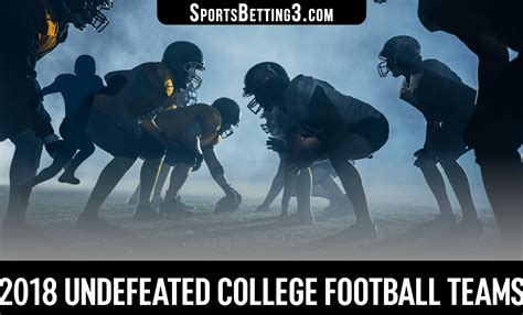 2018 Undefeated College Football Teams