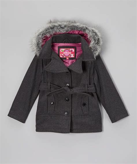 Look At This Charcoal Faux Fur Belted Coat On Zulily Today Faux Fur