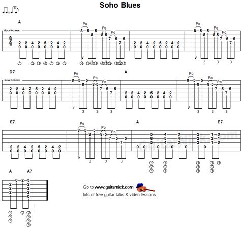 Flatpicking Blues Tab Acoustic Guitar Solo 15 Online Guitar Lessons