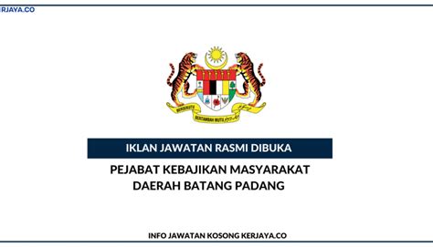 Pejabat kesihatan daerah batang padang. Pejabat Kebajikan Masyarakat Daerah Batang Padang • Kerja ...