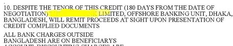 Field 47a Additional Conditions In Letter Of Credit Lc Scm Wizard