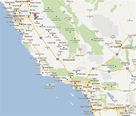 Modesto California Map