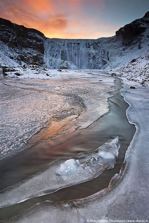 Frozen Waterfall In Iceland Iceland Waterfalls Waterfall Nature